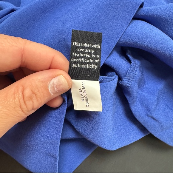 DVF Diane Von Furstenberg REARA Sleeveless Silk‎ Mini Dress Olympic Blue Size 0 - Picture 14 of 15